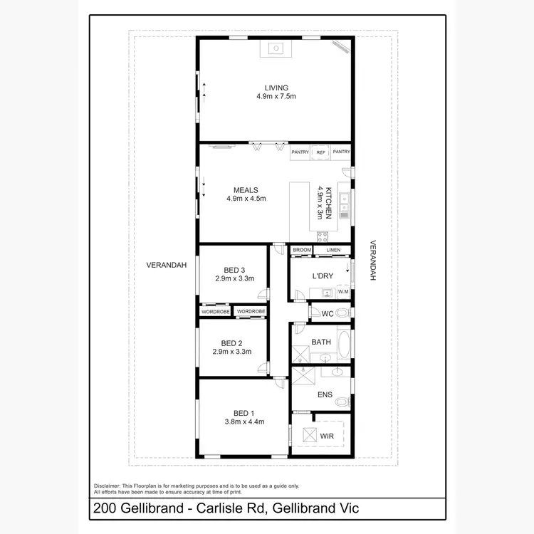 Floorplan of Homely rural property listing, 200 Gellibrand - Carlisle Road, Gellibrand VIC 3239