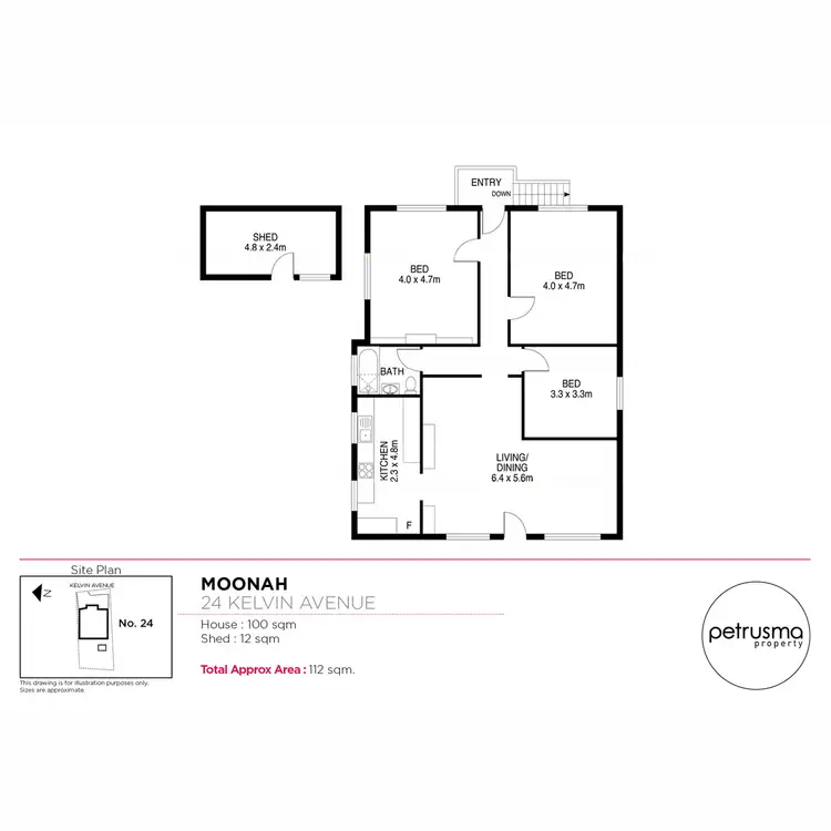 Floorplan of Homely house listing, 24 Kelvin Avenue, Moonah TAS 7009