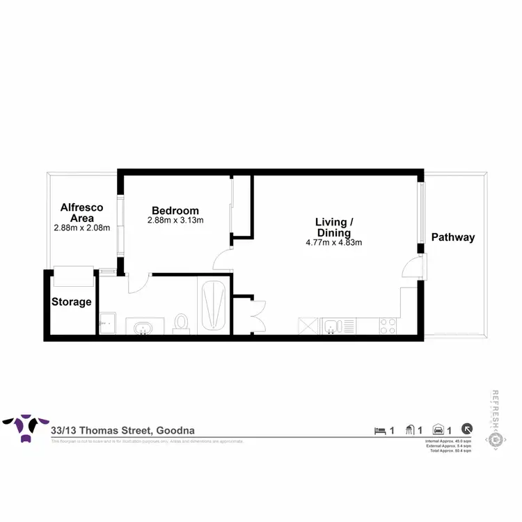 Floorplan of Homely flat listing, 33/13 Thomas Street, Goodna QLD 4300