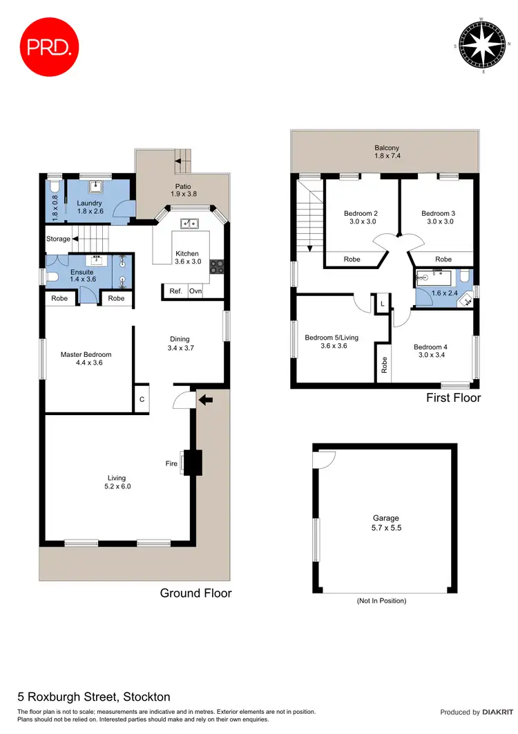 Floorplan of Homely house listing, 5 Roxburgh Street, Stockton NSW 2295