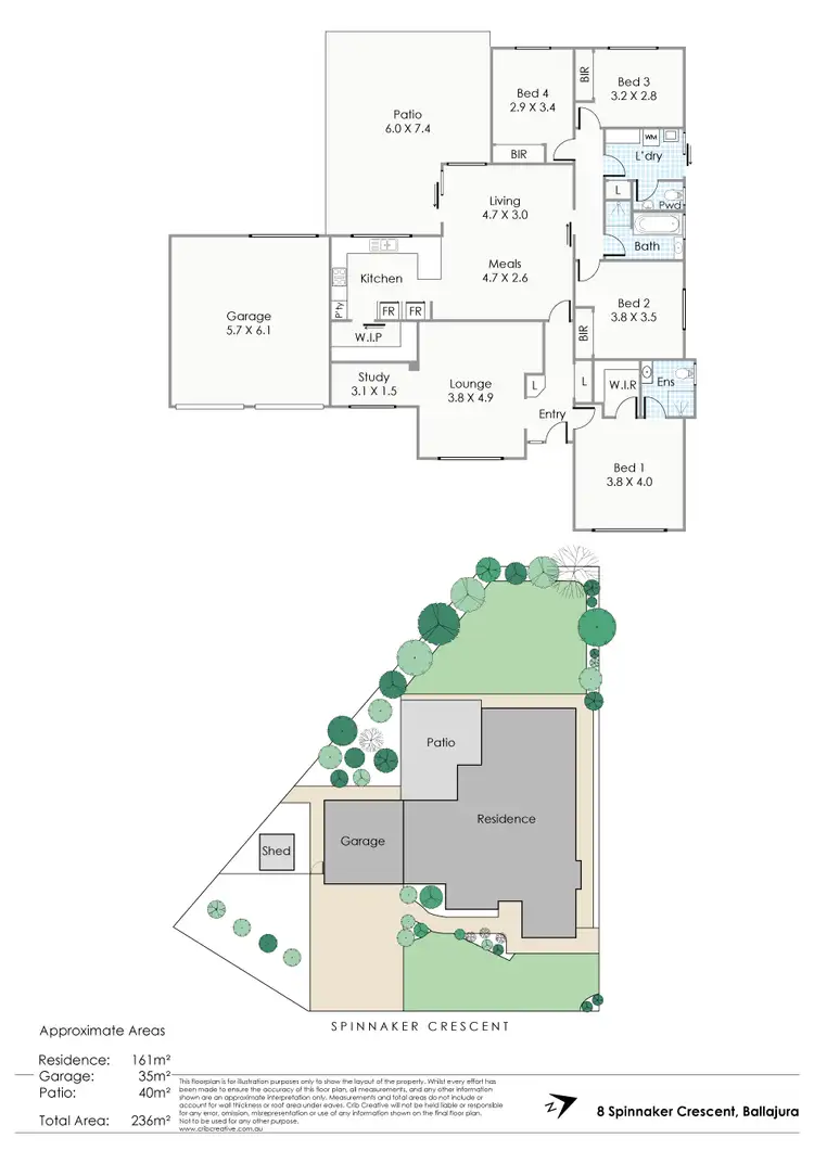 Floorplan of Homely house listing, 8 Spinnaker Crest, Ballajura WA 6066