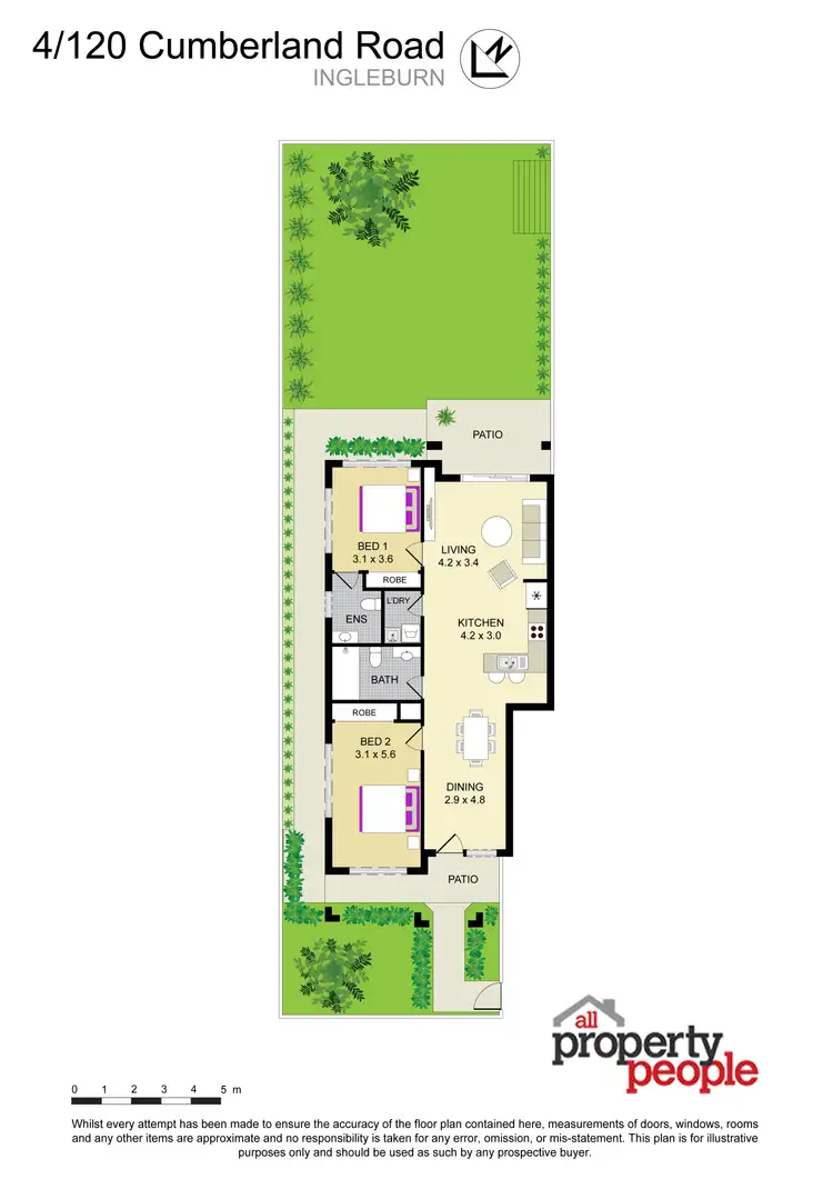 Floorplan of Homely unit listing, 4/120-122 Cumberland Road, Ingleburn NSW 2565