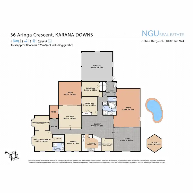 Floorplan of Homely house listing, 36 Aringa Crescent, Karana Downs QLD 4306