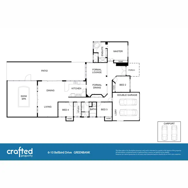 Floorplan of Homely house listing, 6 Bellbird Drive, Greenbank QLD 4124