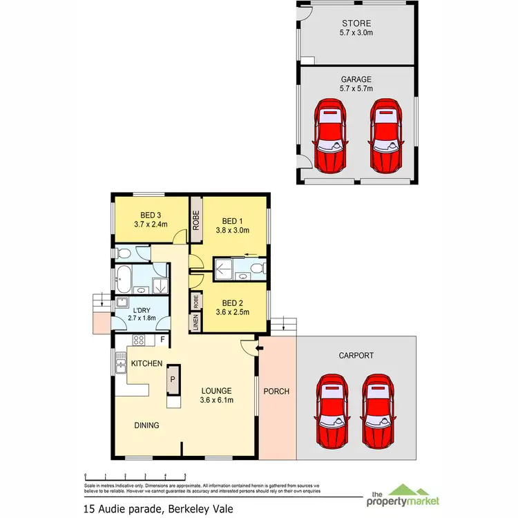Floorplan of Homely house listing, 15 Audie Parade, Berkeley Vale NSW 2261