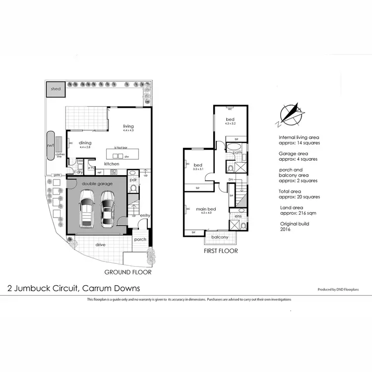 Floorplan of Homely townhouse listing, 2 Jumbuck Circuit, Carrum Downs VIC 3201