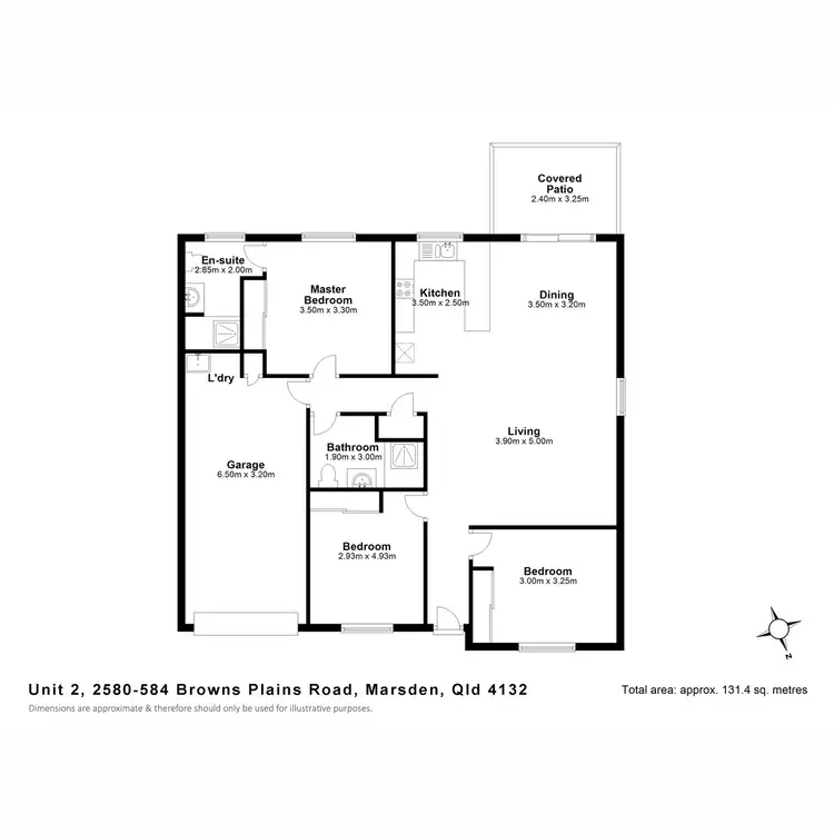 Floorplan of Homely townhouse listing, 2/580-584 Browns Plains Road, Marsden QLD 4132