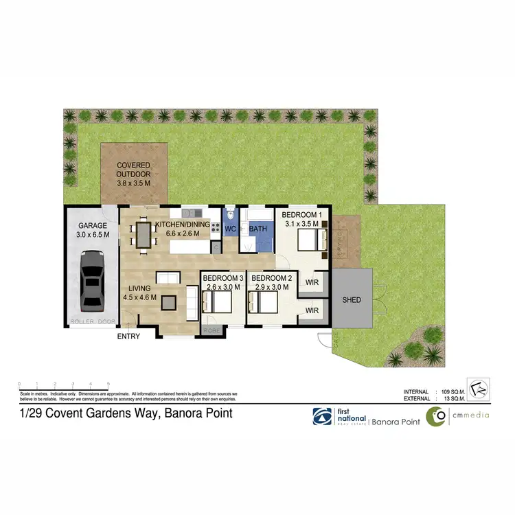 Floorplan of Homely semi-detached listing, 1/29 Covent Gardens Way, Banora Point NSW 2486