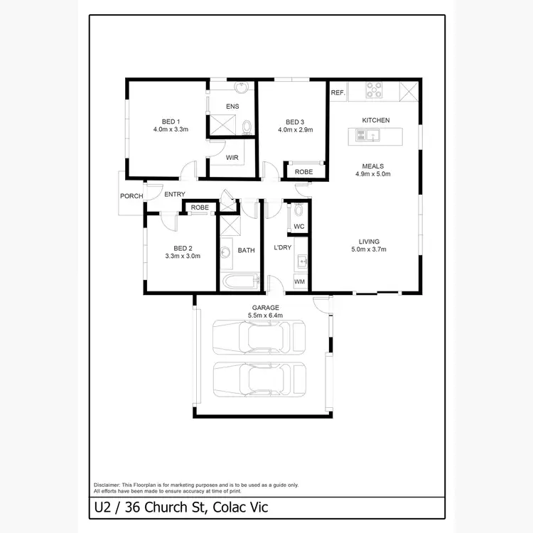 Floorplan of Homely unit listing, 2/16 Church Street, Colac VIC 3250