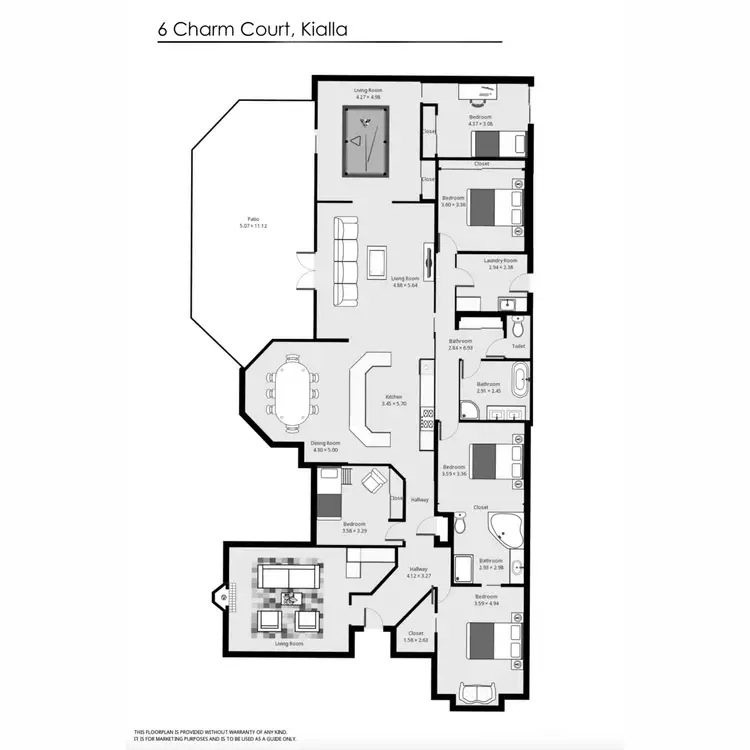 Floorplan of Homely house listing, 6 Charm Court, Kialla VIC 3631