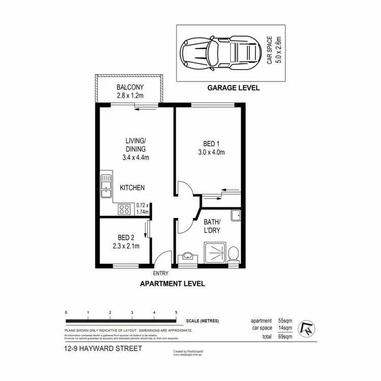 Floorplan of Homely unit listing, 12/9 Hayward Street, Paddington QLD 4064