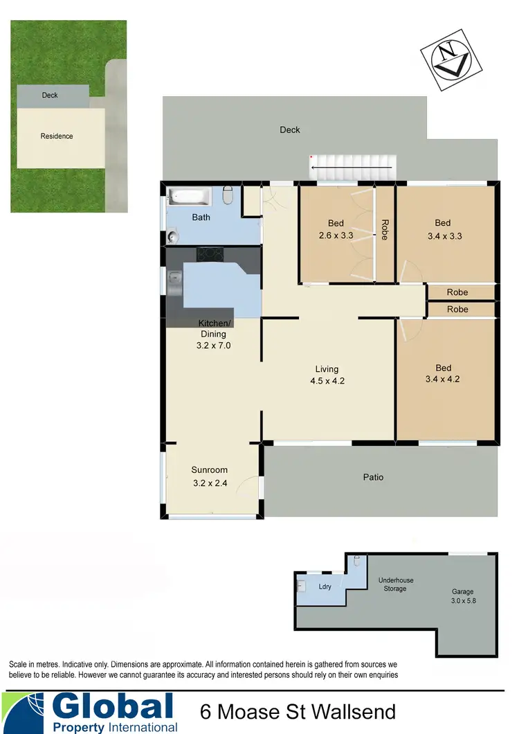 Floorplan of Homely house listing, 6 Moase Street, Wallsend NSW 2287