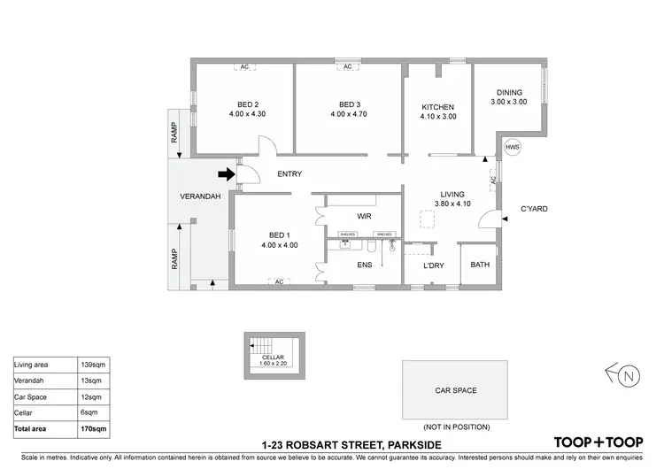 Floorplan of Homely house listing, 1/23 Robsart Street, Parkside SA 5063