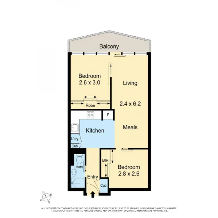 Floorplan of Homely apartment listing, 1107/7 Katherine Place, Melbourne VIC 3000