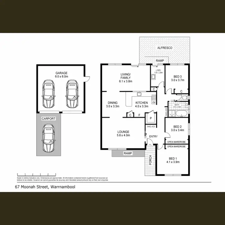 Floorplan of Homely house listing, 67 Moonah Street, Warrnambool VIC 3280