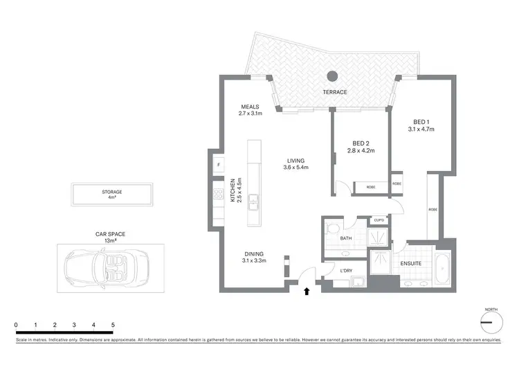 Floorplan of Homely apartment listing, 401/1 Pottinger Street, Walsh Bay NSW 2000