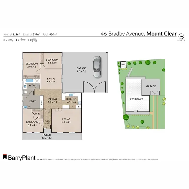 Floorplan of Homely house listing, 46 Bradby Avenue, Mount Clear VIC 3350