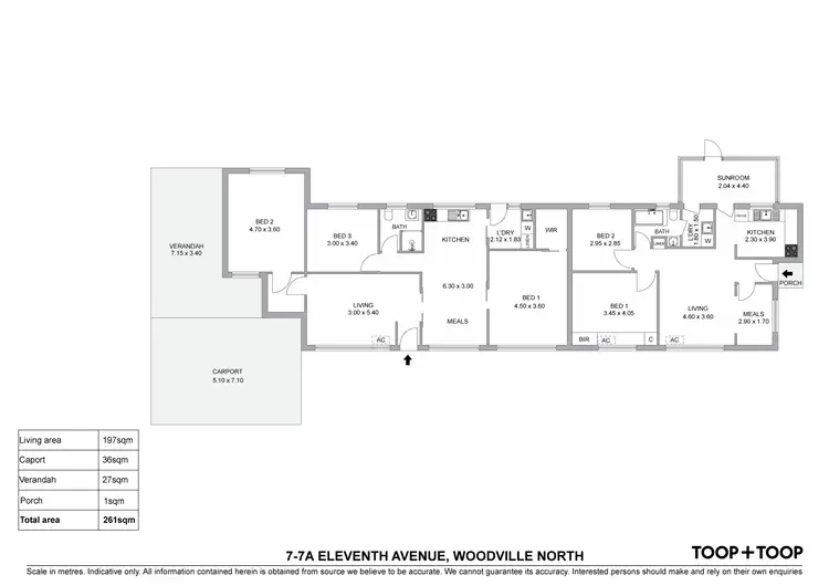 Floorplan of Homely house listing, 7-7a Eleventh Avenue, Woodville North SA 5012