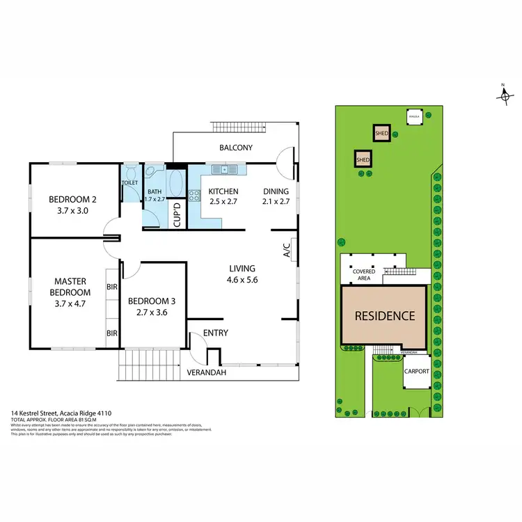 Floorplan of Homely house listing, 14 Kestrel Street, Acacia Ridge QLD 4110
