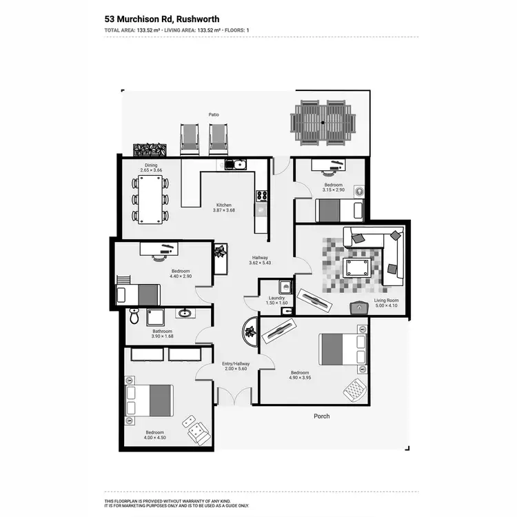 Floorplan of Homely house listing, 53 Murchison Road, Rushworth VIC 3612