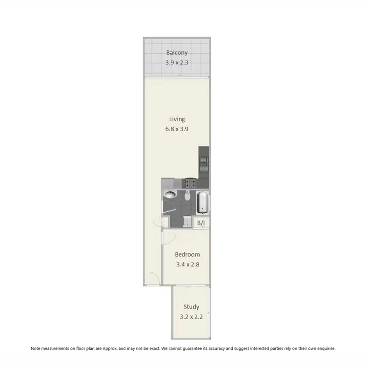 Floorplan of Homely apartment listing, 1/505 Boundary Street, Spring Hill QLD 4000
