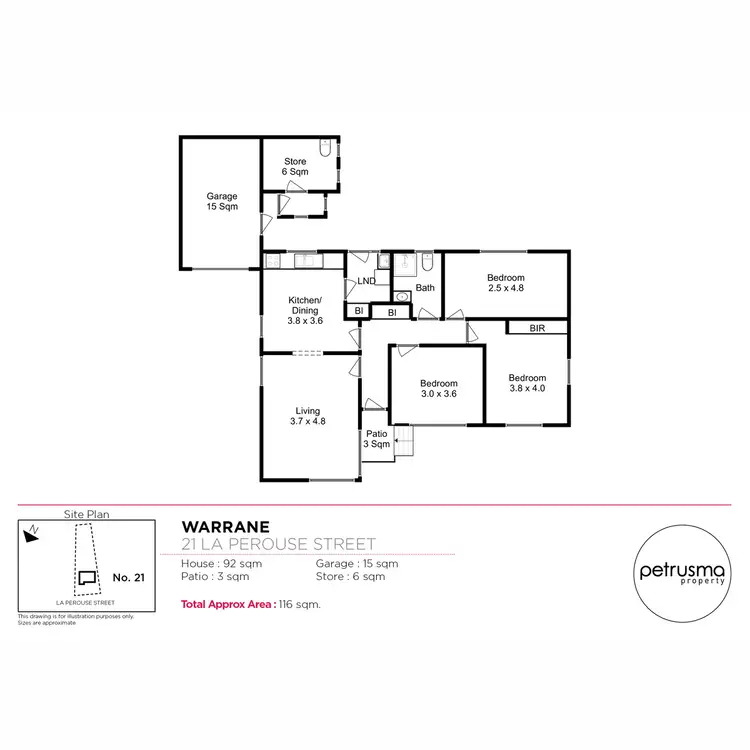 Floorplan of Homely house listing, 21 La Perouse Street, Warrane TAS 7018
