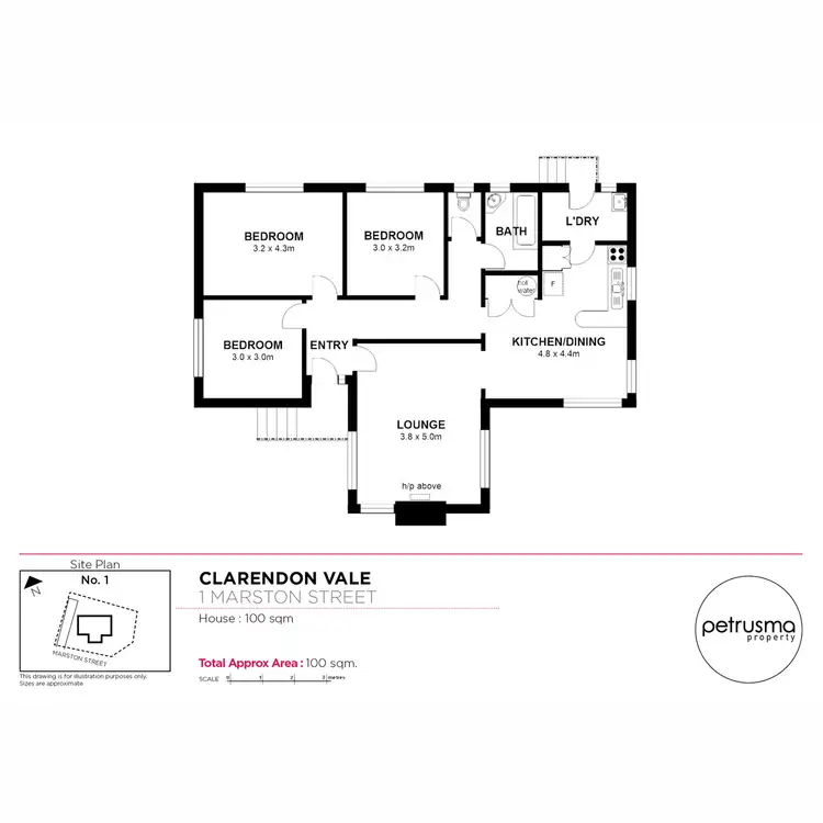 Floorplan of Homely house listing, 1 Marston Street, Clarendon Vale TAS 7019