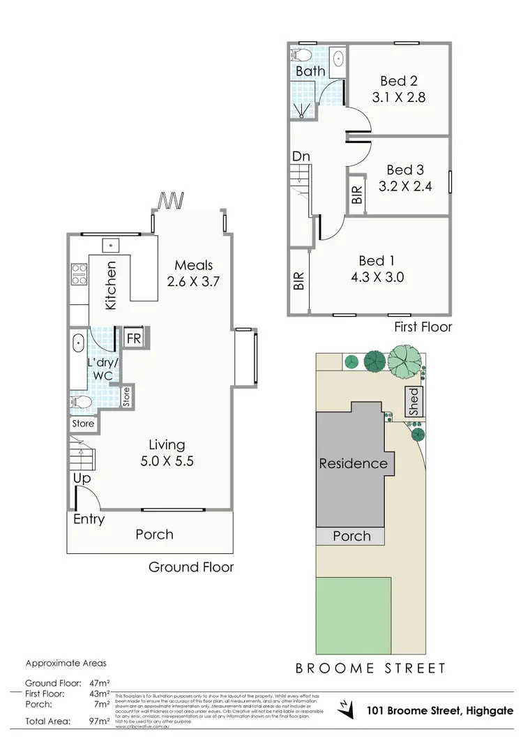 Floorplan of Homely terrace listing, 101 Broome Street, Highgate WA 6003