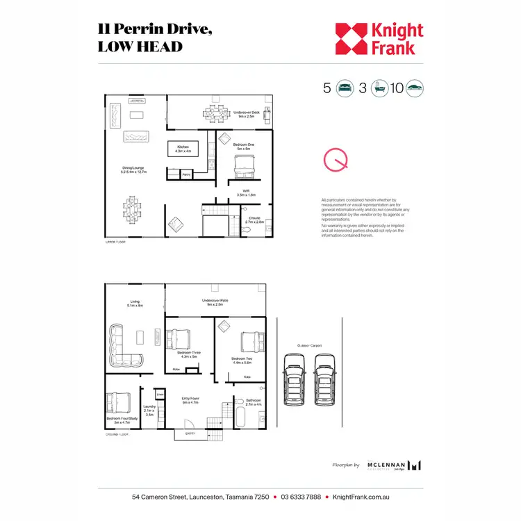 Floorplan of Homely house listing, 11 Perrin Drive, Low Head TAS 7253