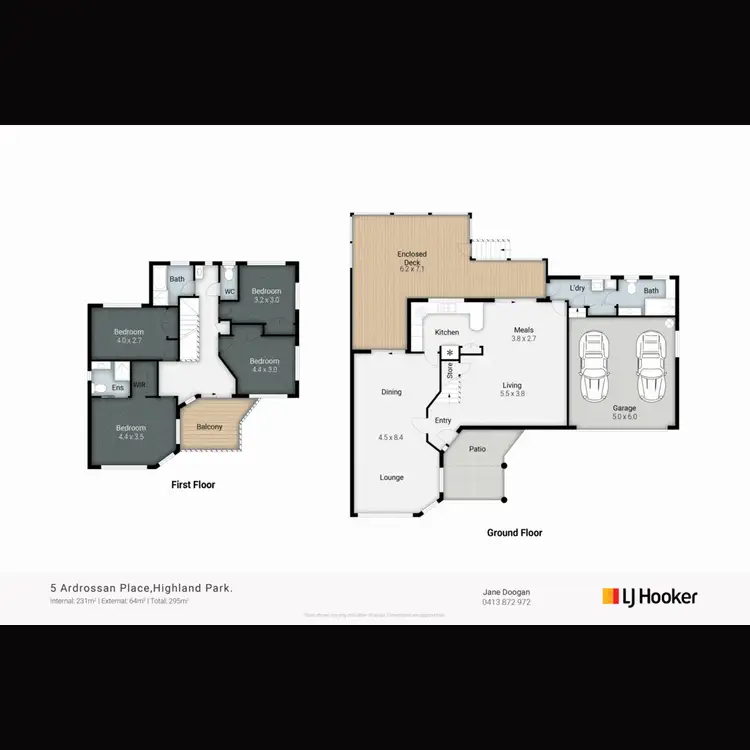 Floorplan of Homely house listing, 5 Ardrossan Place, Highland Park QLD 4211