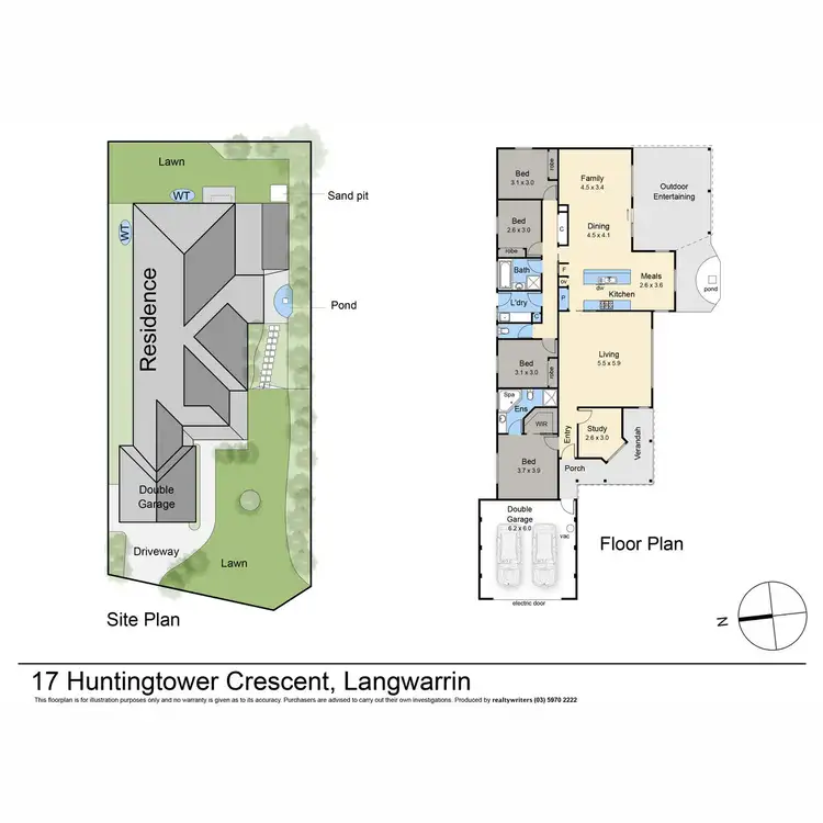 Floorplan of Homely house listing, 17 Huntingtower Crescent, Langwarrin VIC 3910