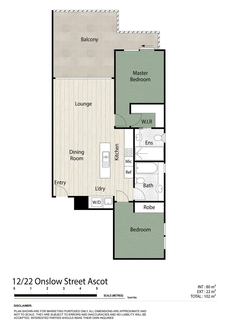 Floorplan of Homely apartment listing, 12/22 Onslow Street, Ascot QLD 4007