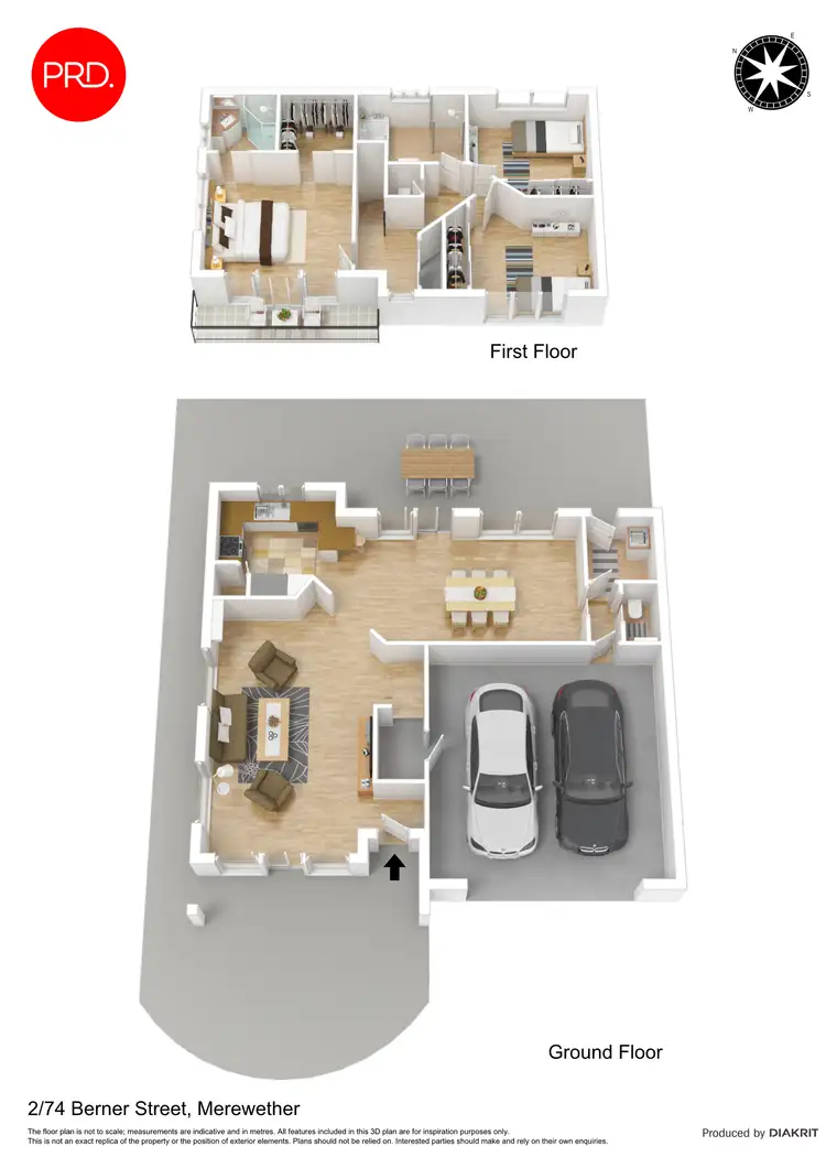 Floorplan of Homely townhouse listing, 2/74 Berner Street, Merewether NSW 2291
