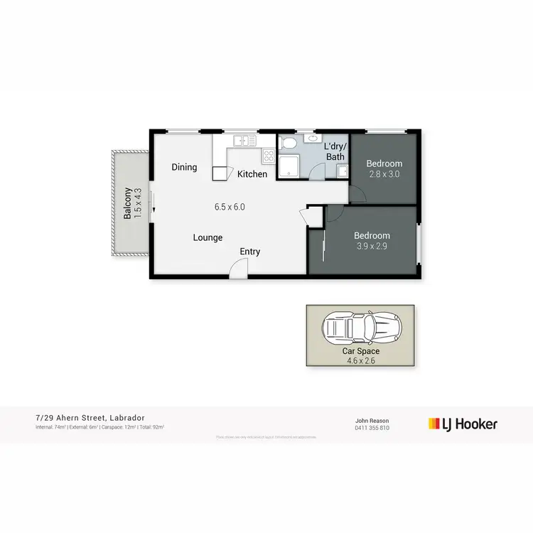 Floorplan of Homely unit listing, 7/29 Ahern Street, Labrador QLD 4215