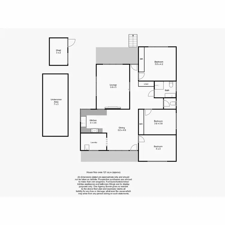 Floorplan of Homely house listing, 46 Studholme Street, South Burnie TAS 7320