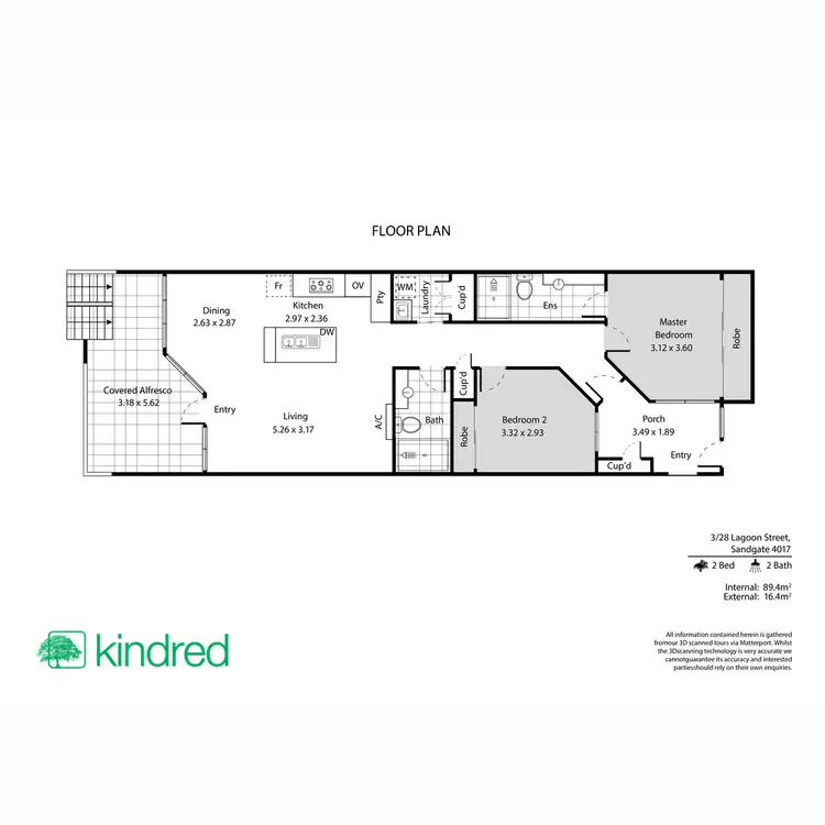 Floorplan of Homely unit listing, 3/28 Lagoon Street, Sandgate QLD 4017