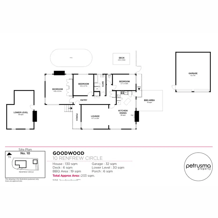 Floorplan of Homely house listing, 10 Renfrew Circle, Goodwood TAS 7010