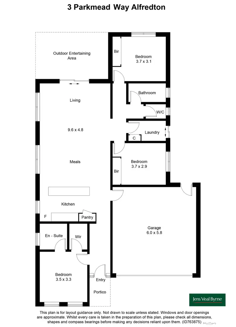 Floorplan of Homely house listing, 3 Parkmead Way, Alfredton VIC 3350