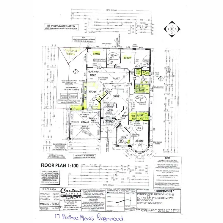 Floorplan of Homely house listing, 17 Prudhoe Mews, Ridgewood WA 6030