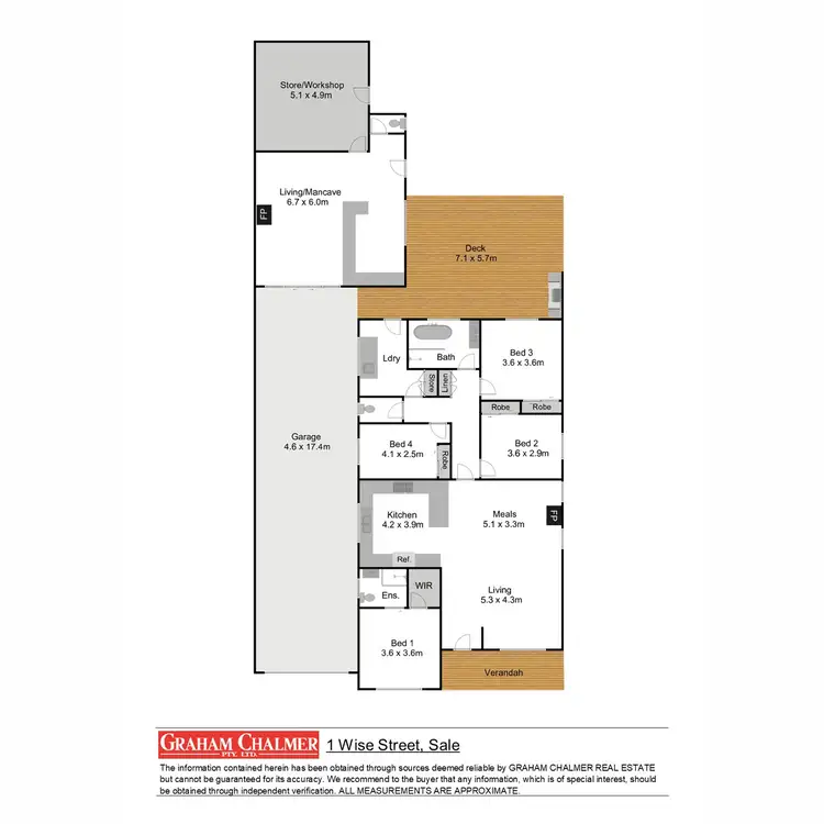 Floorplan of Homely house listing, 1 Wise Street, Sale VIC 3850