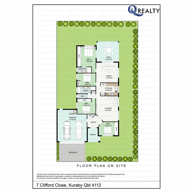 Floorplan of Homely house listing, 7 Clifford Place, Kuraby QLD 4112