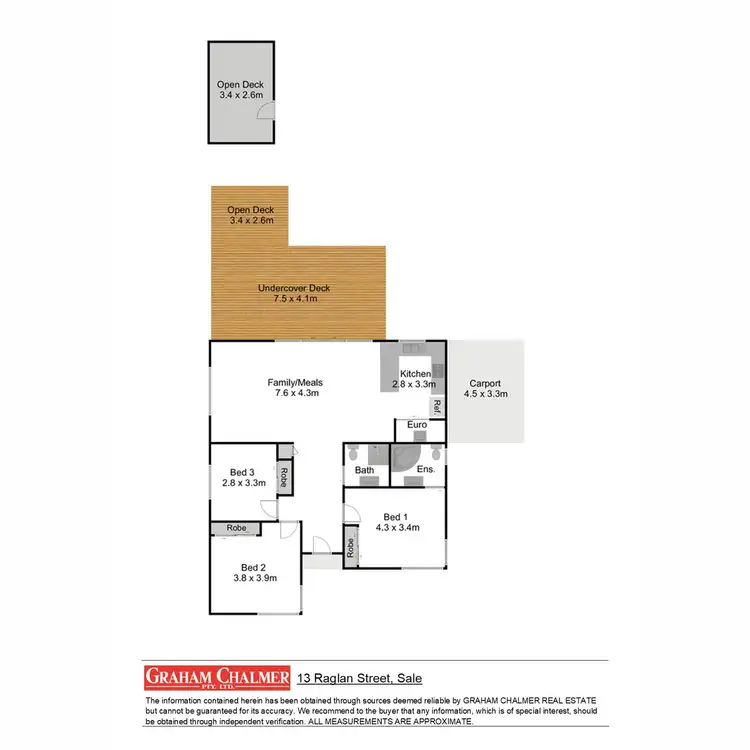 Floorplan of Homely house listing, 13 Raglan Street, Sale VIC 3850