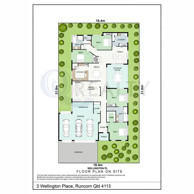 Floorplan of Homely house listing, 3 Wellington Place, Runcorn QLD 4113