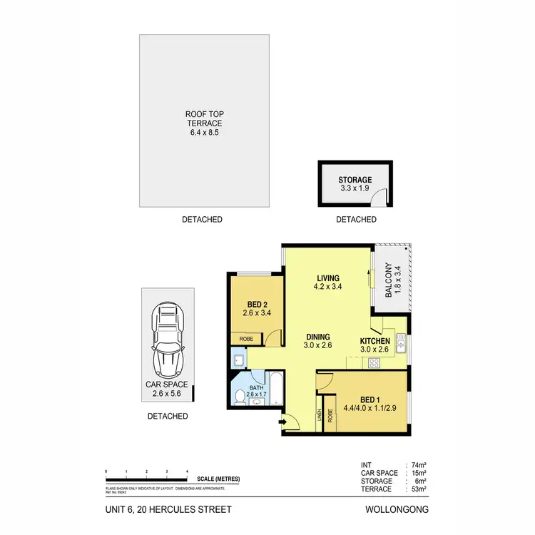 Floorplan of Homely unit listing, 6/20 Hercules Street, Wollongong NSW 2500