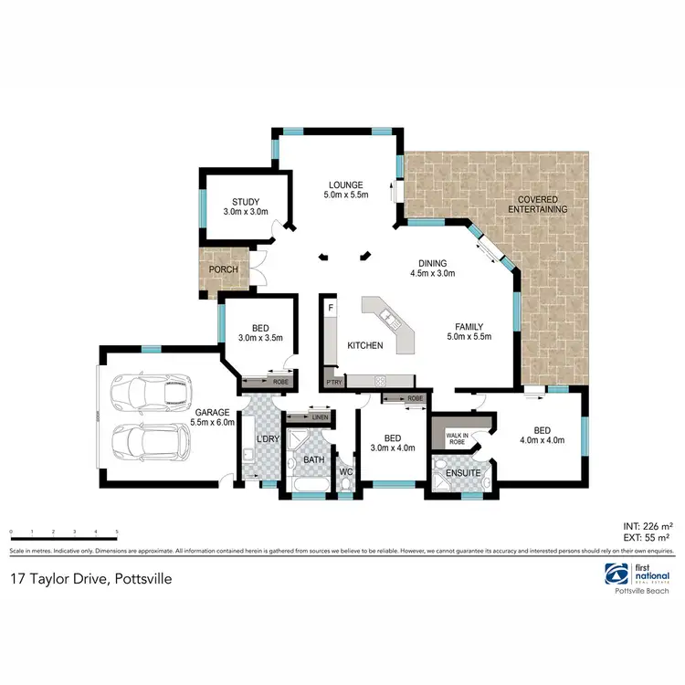 Floorplan of Homely house listing, 17 Taylor Drive, Pottsville NSW 2489