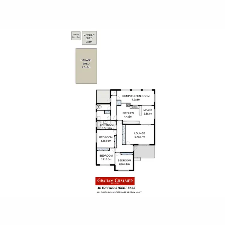 Floorplan of Homely house listing, 45 Topping Street, Sale VIC 3850