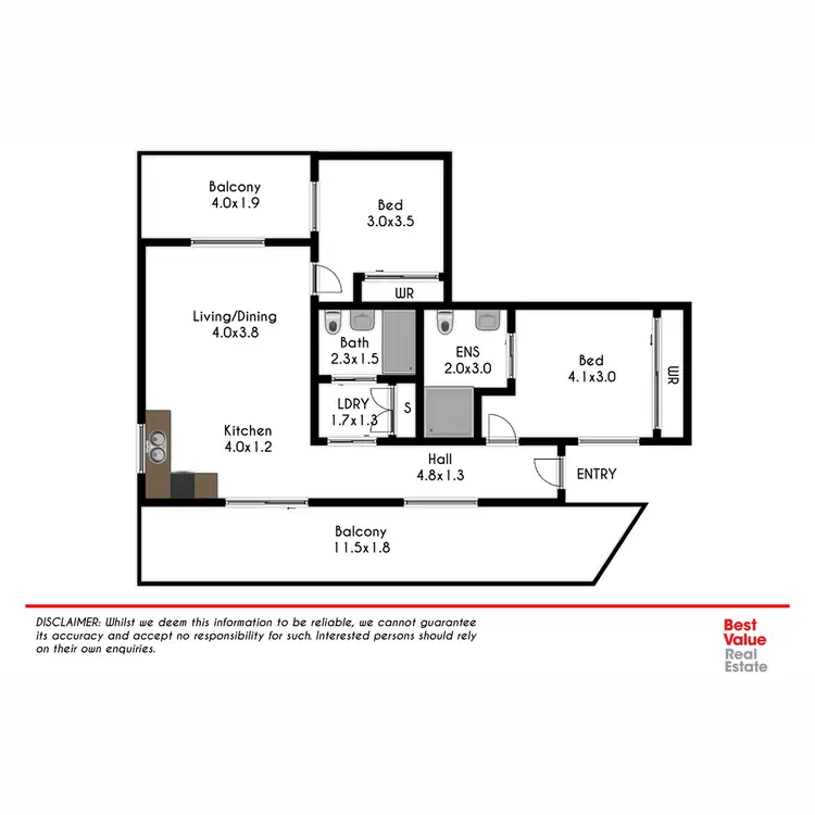Floorplan of Homely apartment listing, 5/42-44 Hoxton park Road, Liverpool NSW 2170