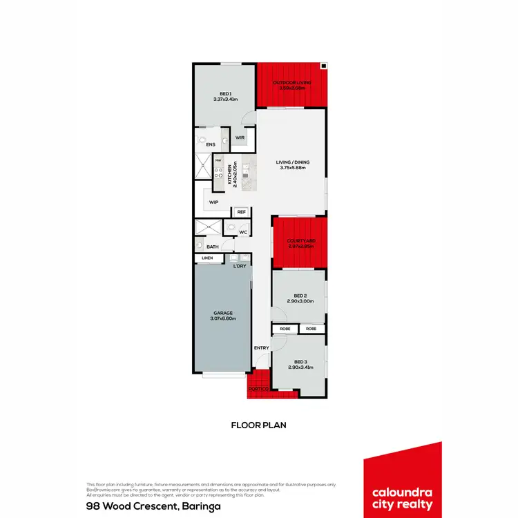 Floorplan of Homely house listing, 98 Wood Crescent, Baringa QLD 4551