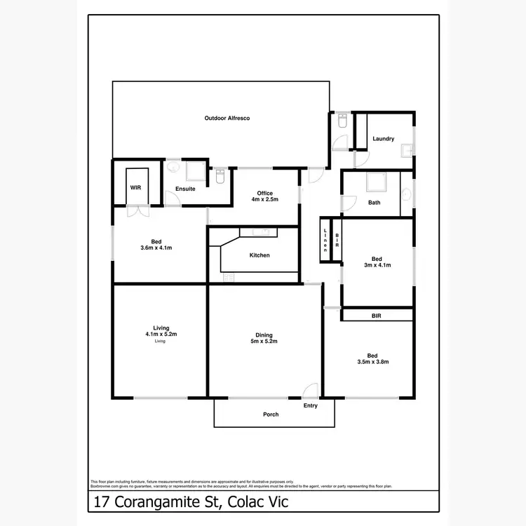 Floorplan of Homely house listing, 17 Corangamite Street, Colac VIC 3250