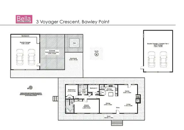 Floorplan of Homely house listing, 3 Voyager Crescent, Bawley Point NSW 2539